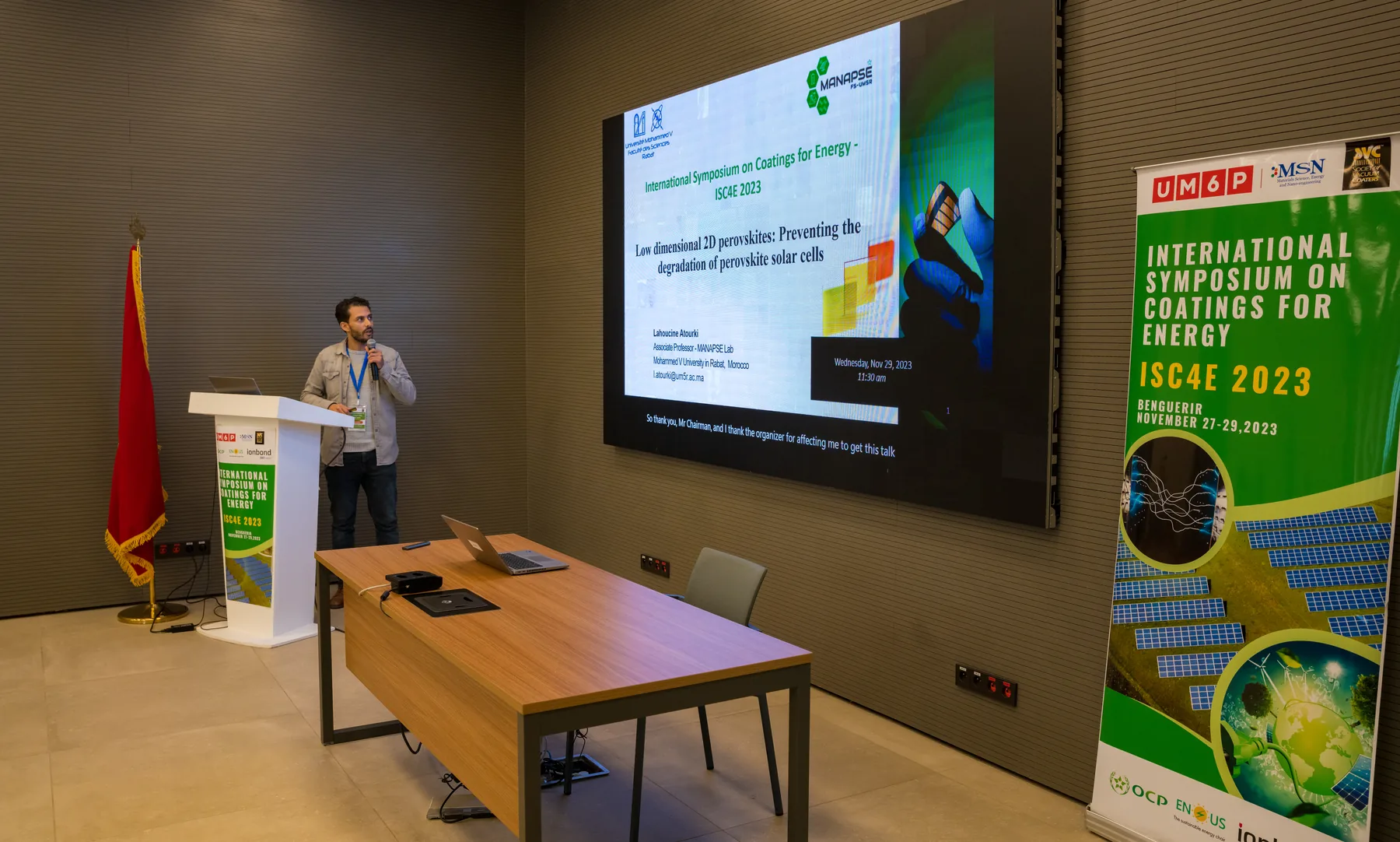 Invited speaker at the lectern
