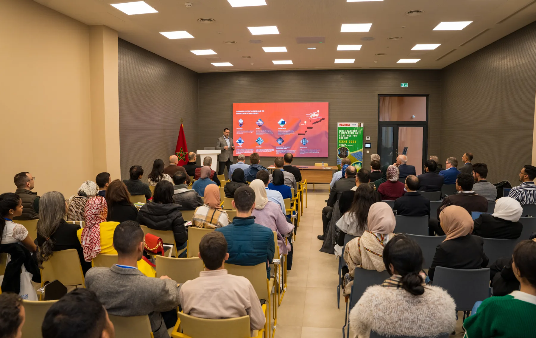 Conference room during a scientific session